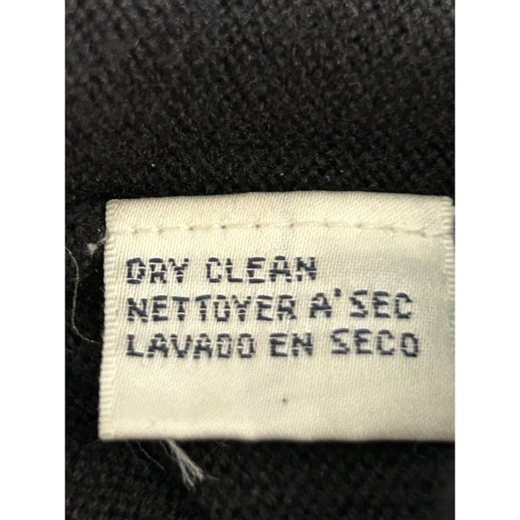 Rena Rowan for Saville Sweater Size M Black Lambswool Blend Long Sleeve Crewneck - Picture 7 of 10